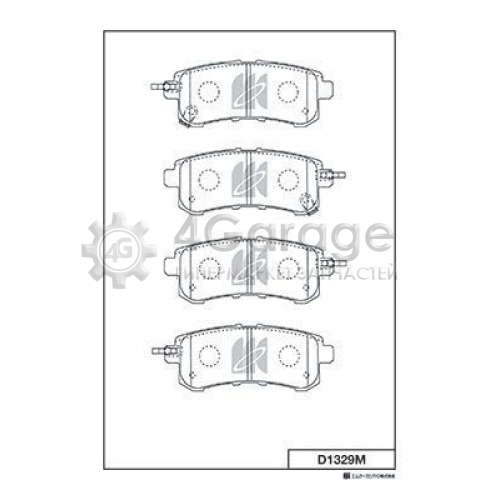 MK Kashiyama D1329M Комплект тормозных колодок дисковый тормоз