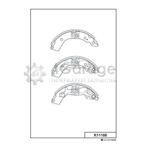 MK Kashiyama K11186 Комплект тормозных колодок