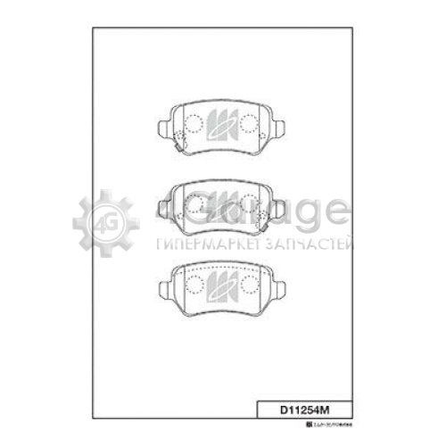 MK Kashiyama D11254M Комплект тормозных колодок дисковый тормоз