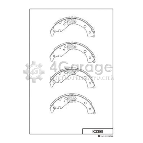 MK Kashiyama K2358 Комплект тормозных колодок