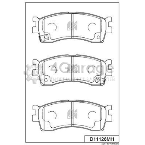 MK Kashiyama D11126MH Комплект тормозных колодок дисковый тормоз