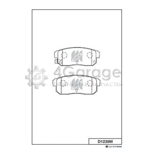 MK Kashiyama D1239M Комплект тормозных колодок дисковый тормоз