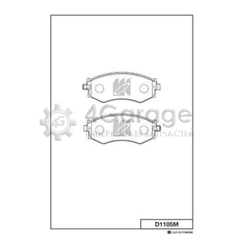 MK Kashiyama D1105M Комплект тормозных колодок дисковый тормоз