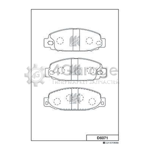 MK Kashiyama D6071 Комплект тормозных колодок дисковый тормоз