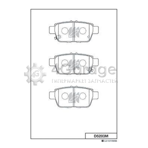 MK Kashiyama D5203M Комплект тормозных колодок дисковый тормоз