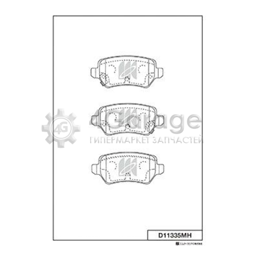 MK Kashiyama D11335MH Комплект тормозных колодок дисковый тормоз