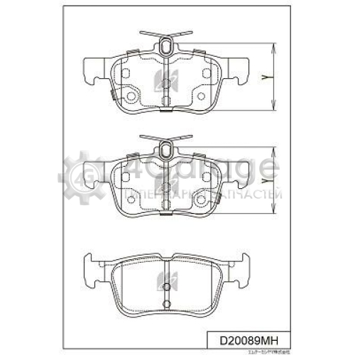 MK Kashiyama D20089MH Комплект тормозных колодок дисковый тормоз