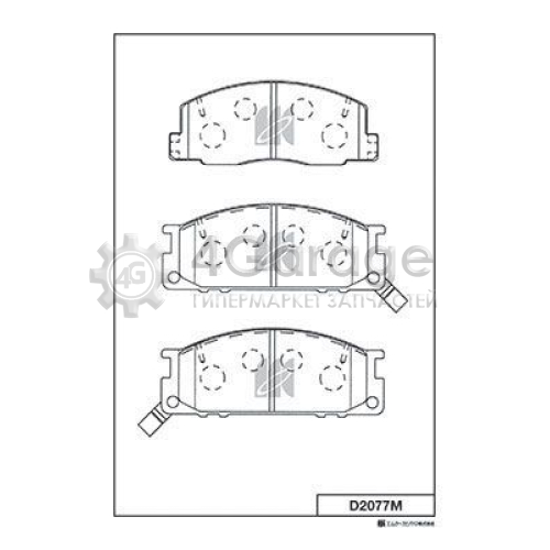 MK Kashiyama D2077M Комплект тормозных колодок дисковый тормоз