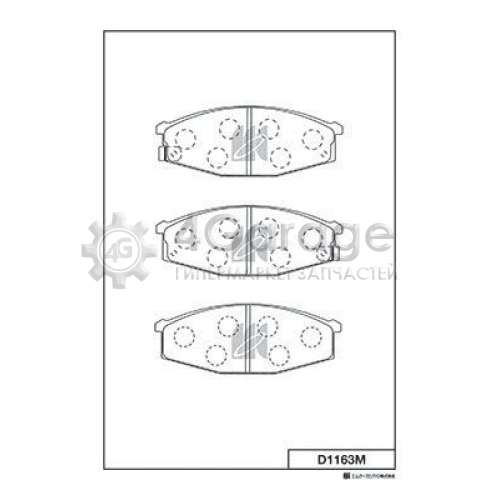 MK Kashiyama D1163M Комплект тормозных колодок дисковый тормоз