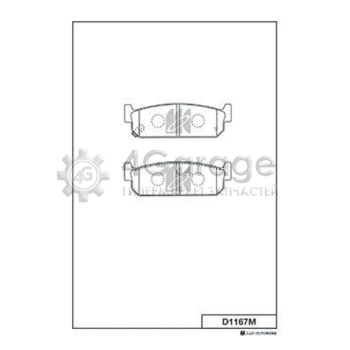 MK Kashiyama D1167M Комплект тормозных колодок дисковый тормоз