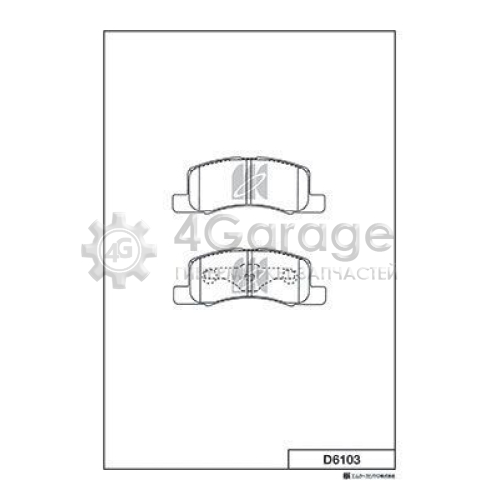 MK Kashiyama D6103 Комплект тормозных колодок дисковый тормоз