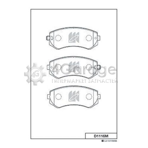 MK Kashiyama D1116M Комплект тормозных колодок дисковый тормоз