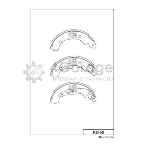 MK Kashiyama K2408 Комплект тормозных колодок
