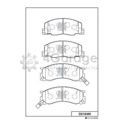 MK Kashiyama D2164M Комплект тормозных колодок дисковый тормоз