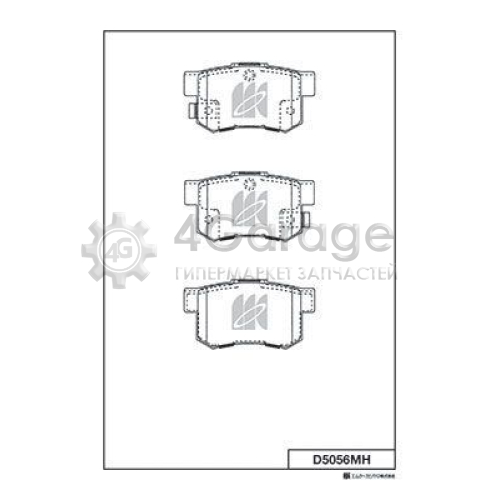 MK Kashiyama D5056MH Комплект тормозных колодок дисковый тормоз