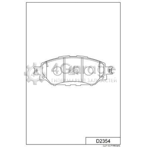 MK Kashiyama D2354 Комплект тормозных колодок дисковый тормоз