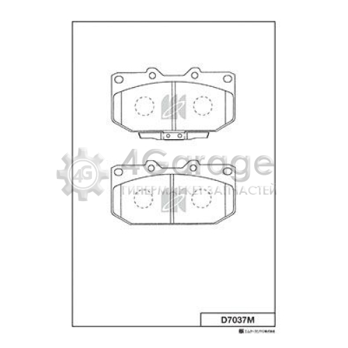 MK Kashiyama D7037M Комплект тормозных колодок дисковый тормоз