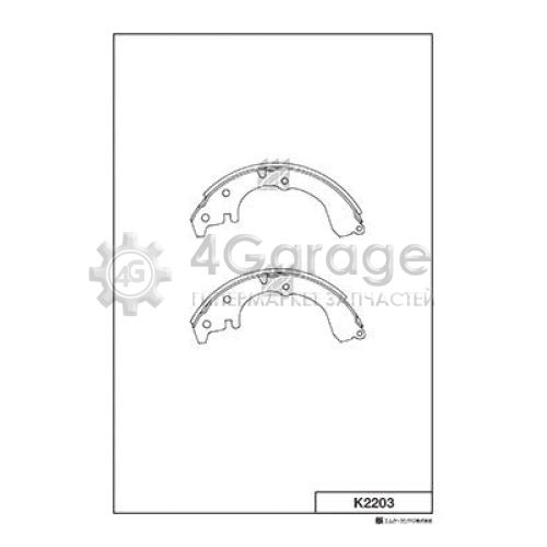 MK Kashiyama K2203 Комплект тормозных колодок