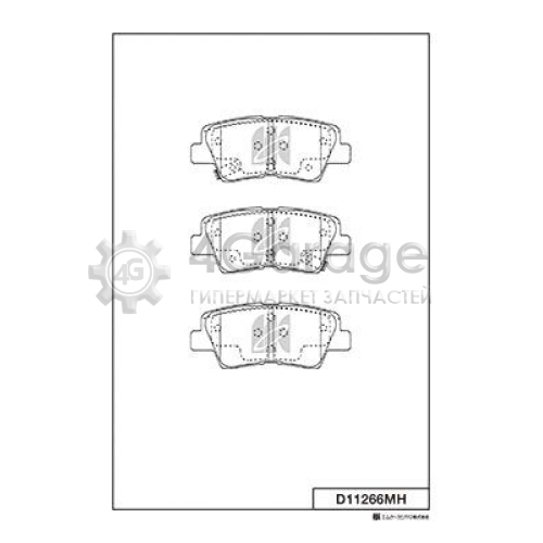 MK Kashiyama D11266MH Комплект тормозных колодок дисковый тормоз