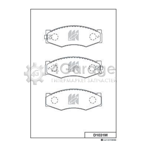 MK Kashiyama D1031M Комплект тормозных колодок дисковый тормоз