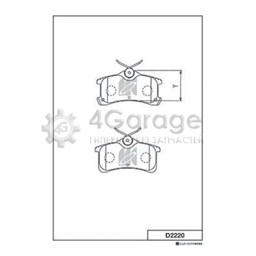 MK Kashiyama D2220 Комплект тормозных колодок дисковый тормоз