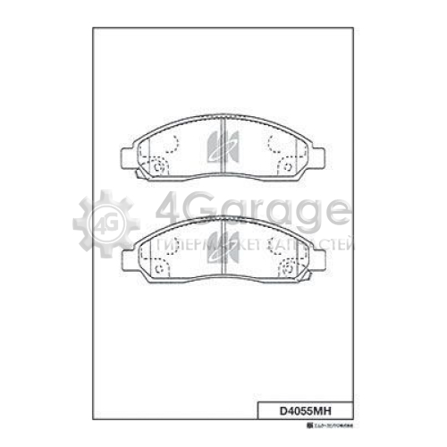 MK Kashiyama D4055MH Комплект тормозных колодок дисковый тормоз