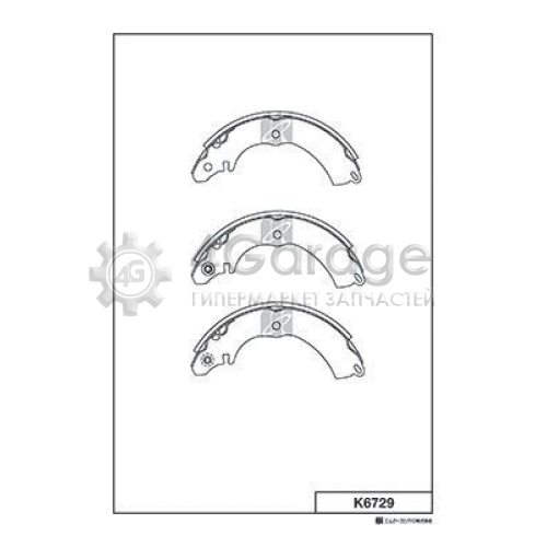MK Kashiyama K6729 Комплект тормозных колодок