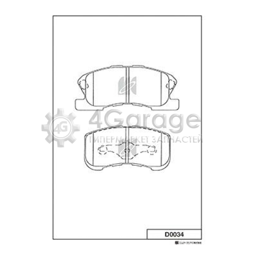 MK Kashiyama D0034 Комплект тормозных колодок дисковый тормоз