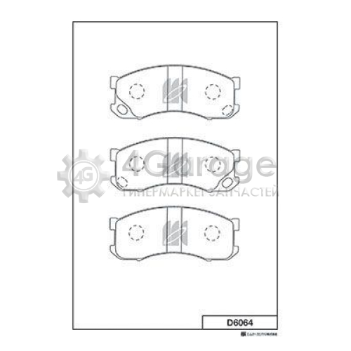 MK Kashiyama D6064 Комплект тормозных колодок дисковый тормоз