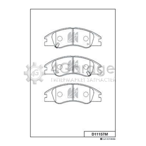 MK Kashiyama D11157M Комплект тормозных колодок дисковый тормоз