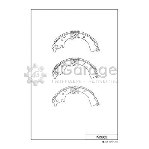MK Kashiyama K2282 Комплект тормозных колодок