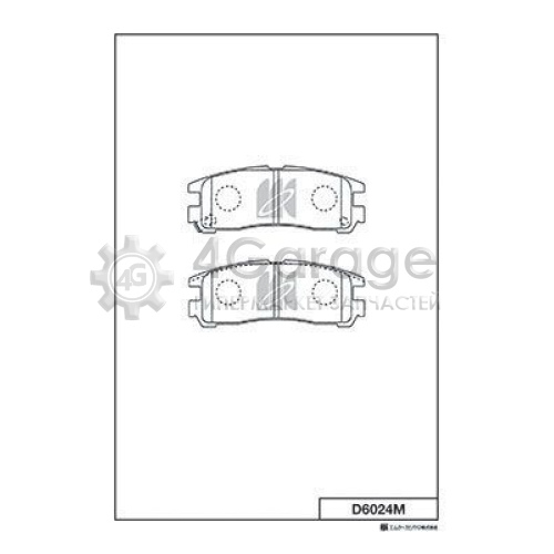 MK Kashiyama D6024M Комплект тормозных колодок дисковый тормоз