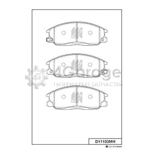 MK Kashiyama D11103MH Комплект тормозных колодок дисковый тормоз