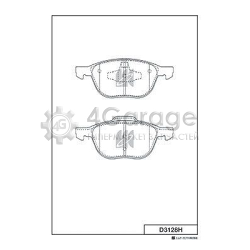 MK Kashiyama D3128H Комплект тормозных колодок дисковый тормоз