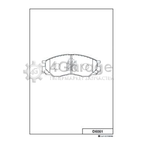 MK Kashiyama D6081 Комплект тормозных колодок дисковый тормоз