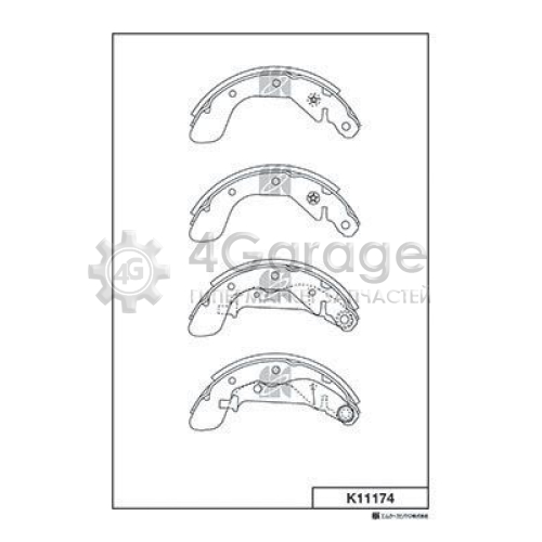 MK Kashiyama K11174 Комплект тормозных колодок