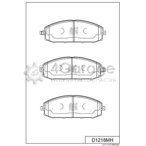 MK Kashiyama D1218MH Комплект тормозных колодок дисковый тормоз