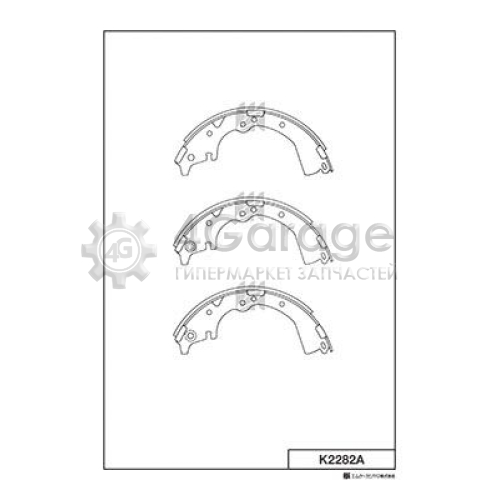 MK Kashiyama K2282A Комплект тормозных колодок