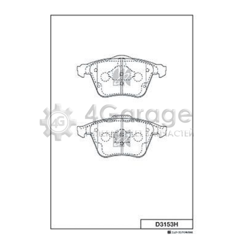 MK Kashiyama D3153H Комплект тормозных колодок дисковый тормоз