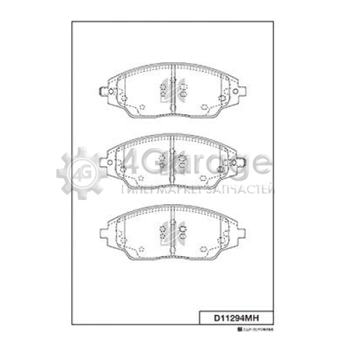 MK Kashiyama D11294MH Комплект тормозных колодок дисковый тормоз