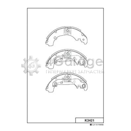 MK Kashiyama K3421 Комплект тормозных колодок