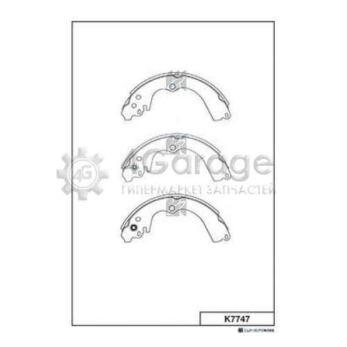 MK Kashiyama K7747 Комплект тормозных колодок