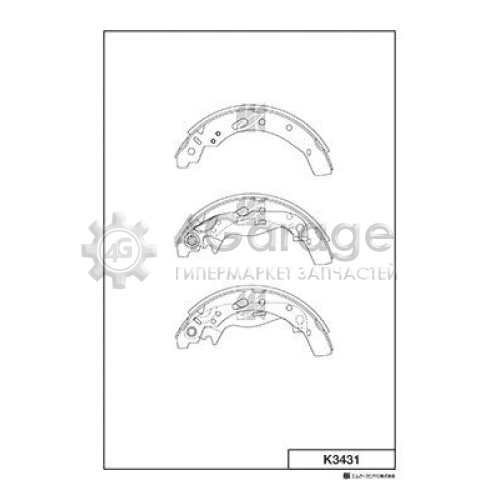 MK Kashiyama K3431 Комплект тормозных колодок