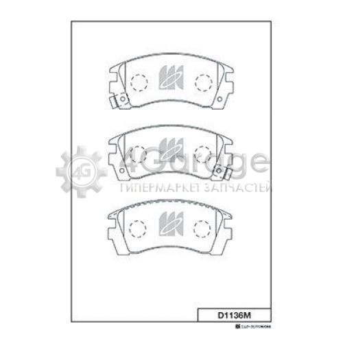 MK Kashiyama D1136M Комплект тормозных колодок дисковый тормоз
