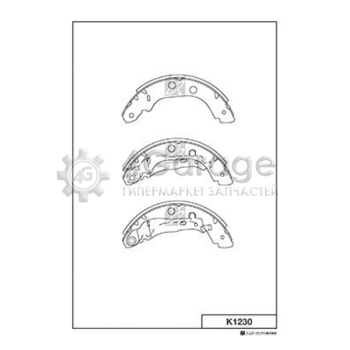 MK Kashiyama K1230 Комплект тормозных колодок
