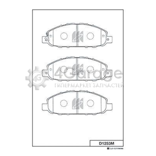 MK Kashiyama D1253M Комплект тормозных колодок дисковый тормоз