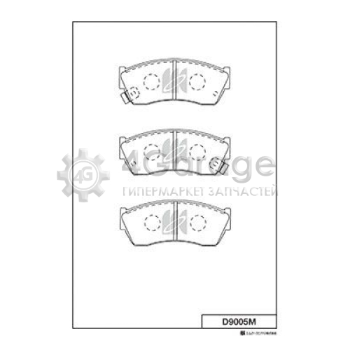 MK Kashiyama D9005M Комплект тормозных колодок дисковый тормоз
