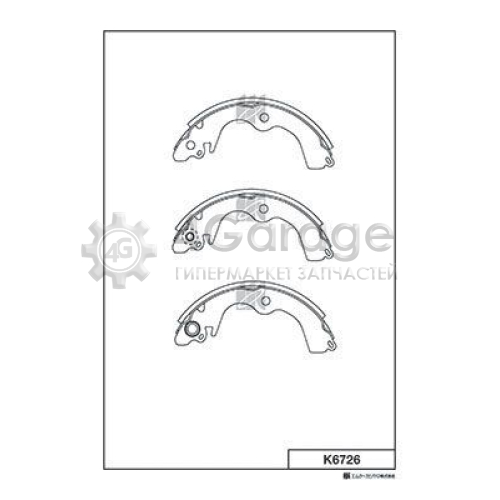 MK Kashiyama K6726 Комплект тормозных колодок