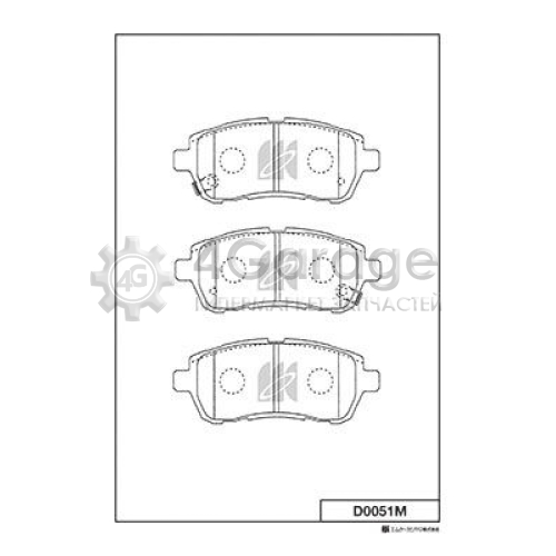 MK Kashiyama D0051M Комплект тормозных колодок дисковый тормоз