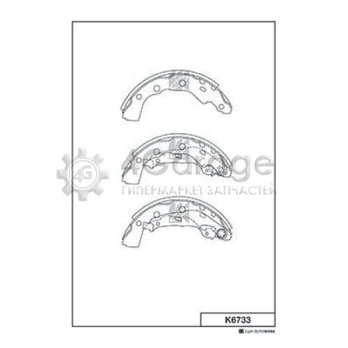 MK Kashiyama K6733 Комплект тормозных колодок